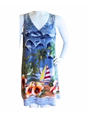 Peppermint Bay Resort Beaded Shift Dress